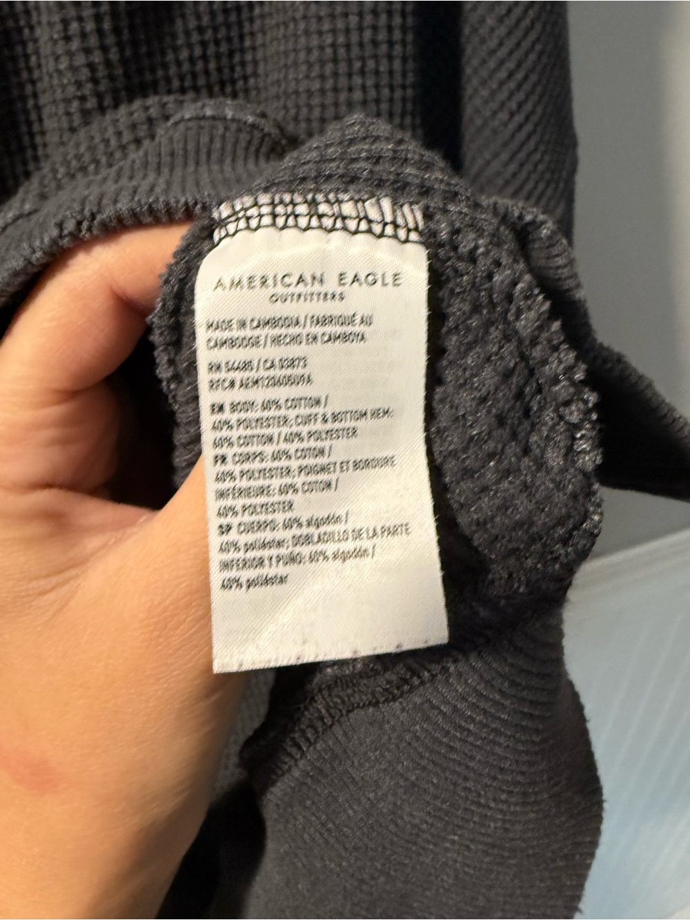 Aerie Waffle Knit Crewneck Small - Picture 3 of 4